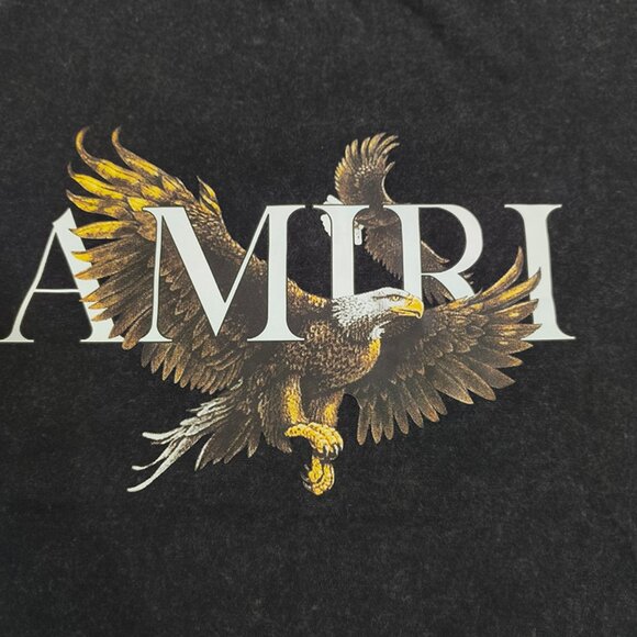 Amiri Black Sleeveless Eagle Graphic T-Shirt - Picture 2 of 5